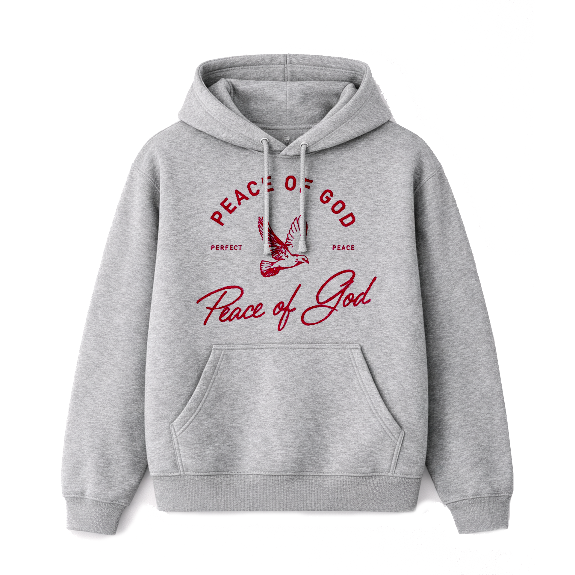 Polerón Hoddie Regular - Peace of God Gris 1