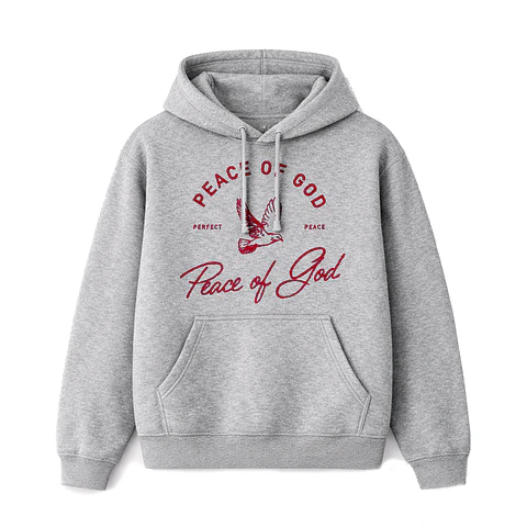 Polerón Hoddie Regular - Peace of God Gris