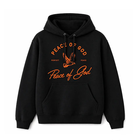 Polerón Hoddie Regular - Peace of God Negro