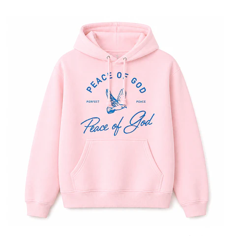 Polerón Hoddie Regular - Peace of God Rosado