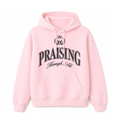 Polerón Hoddie Regular - Praising Rosado