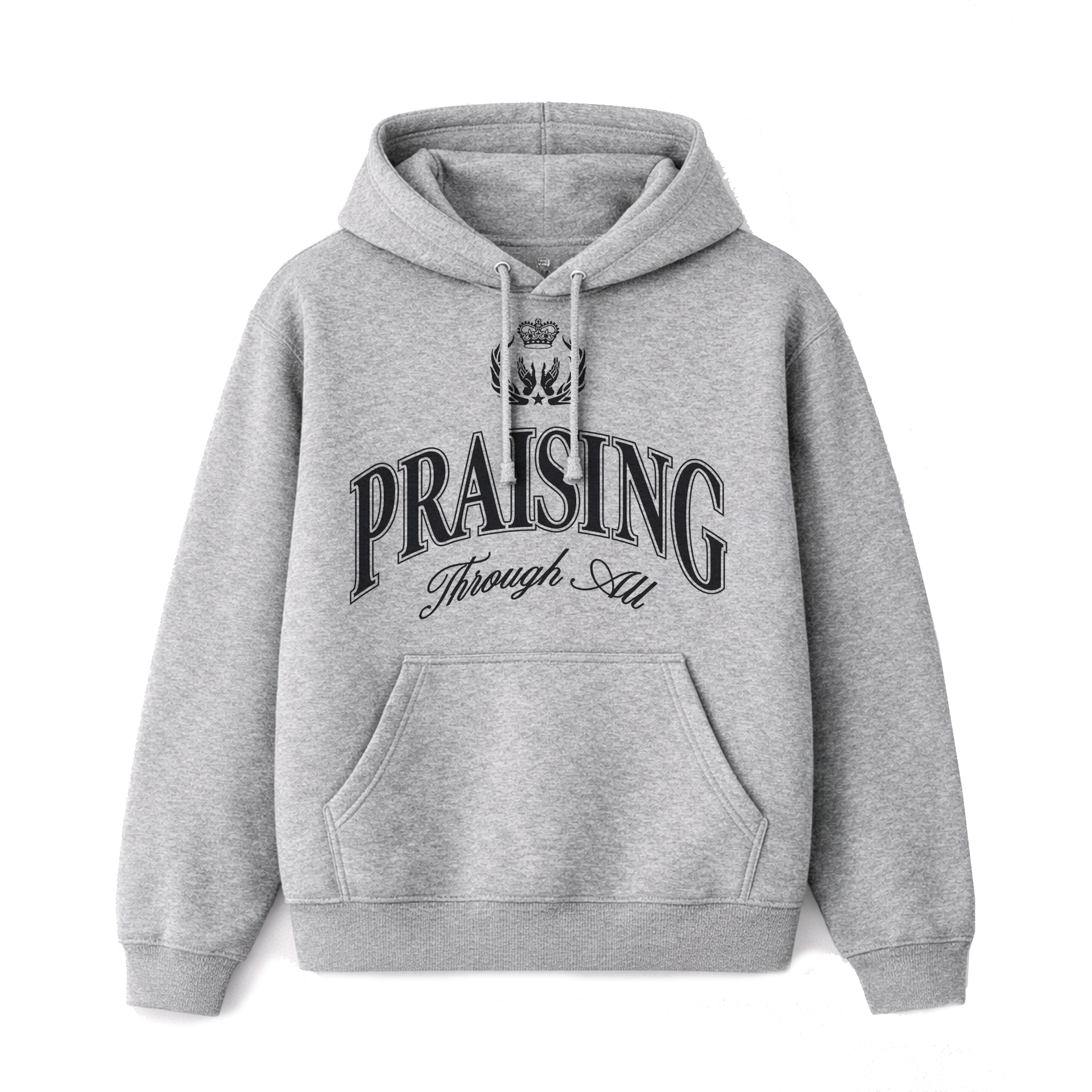 Polerón Hoddie Regular - Praising Gris 1