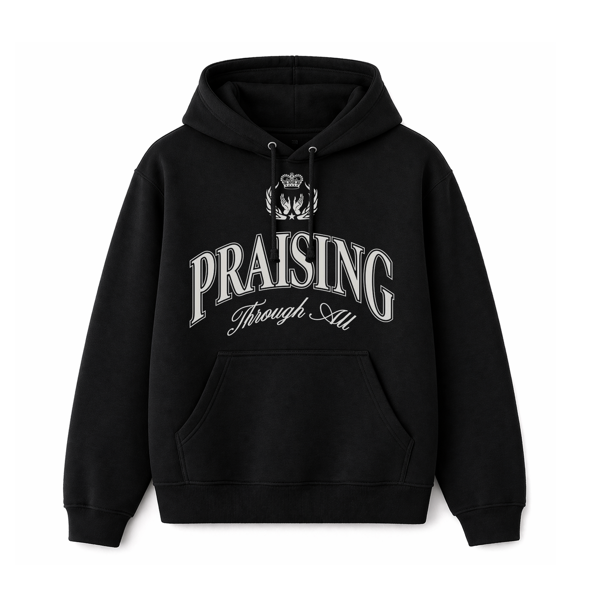 Polerón Hoddie Regular - Praising Negro 1