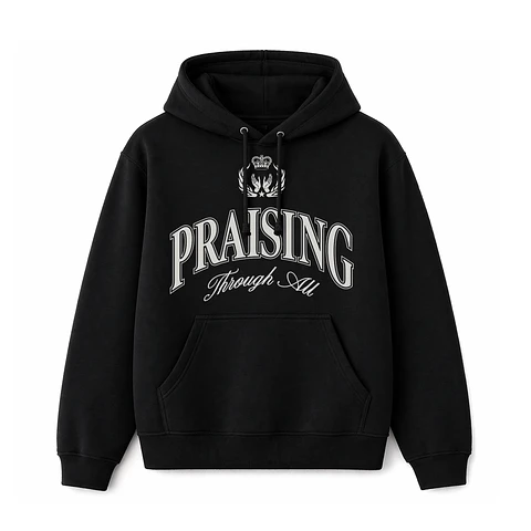 Polerón Hoddie Regular - Praising Negro