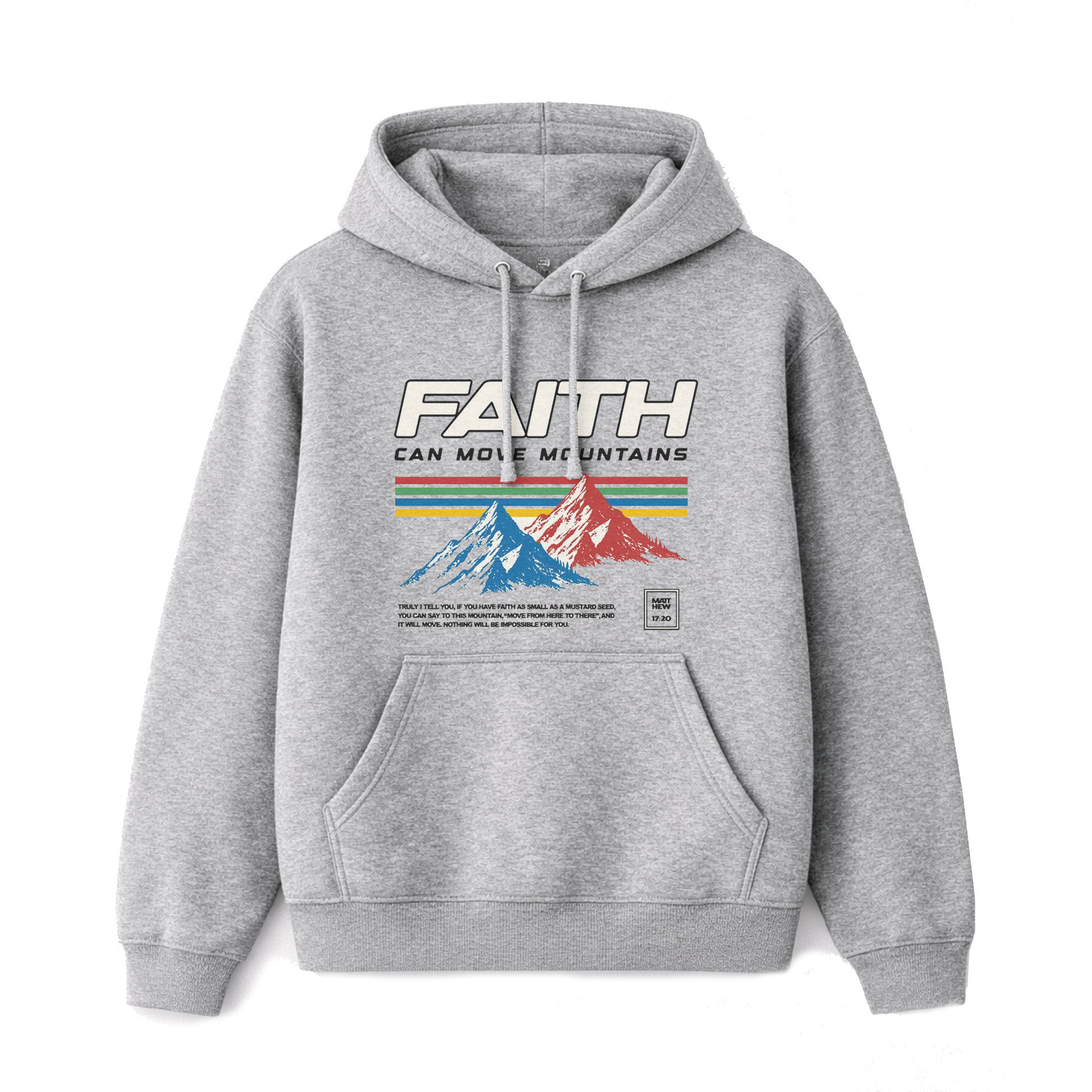 Polerón Hoddie Regular - Faith Gris 1