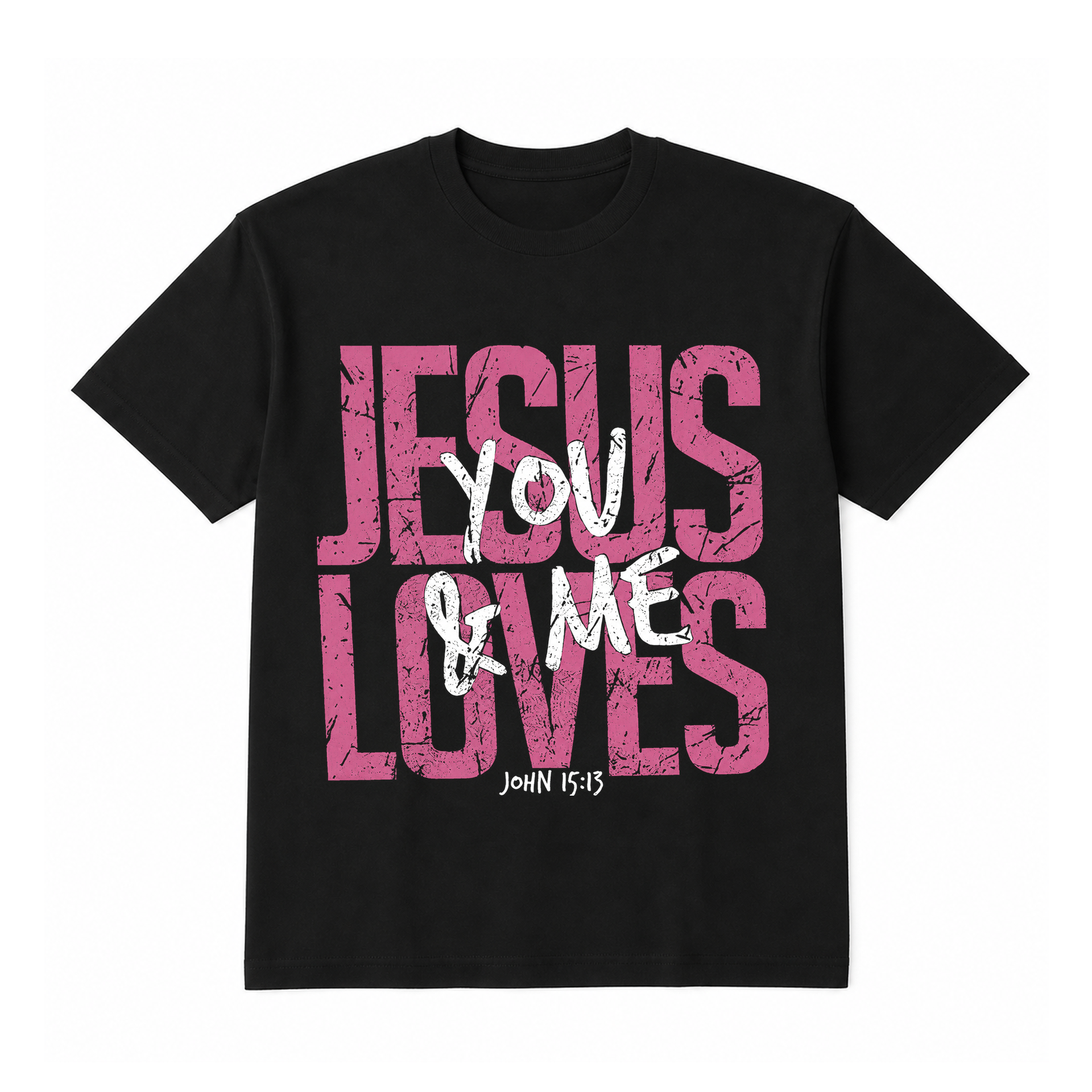 Polera Regular - Jesus loves you & me 1