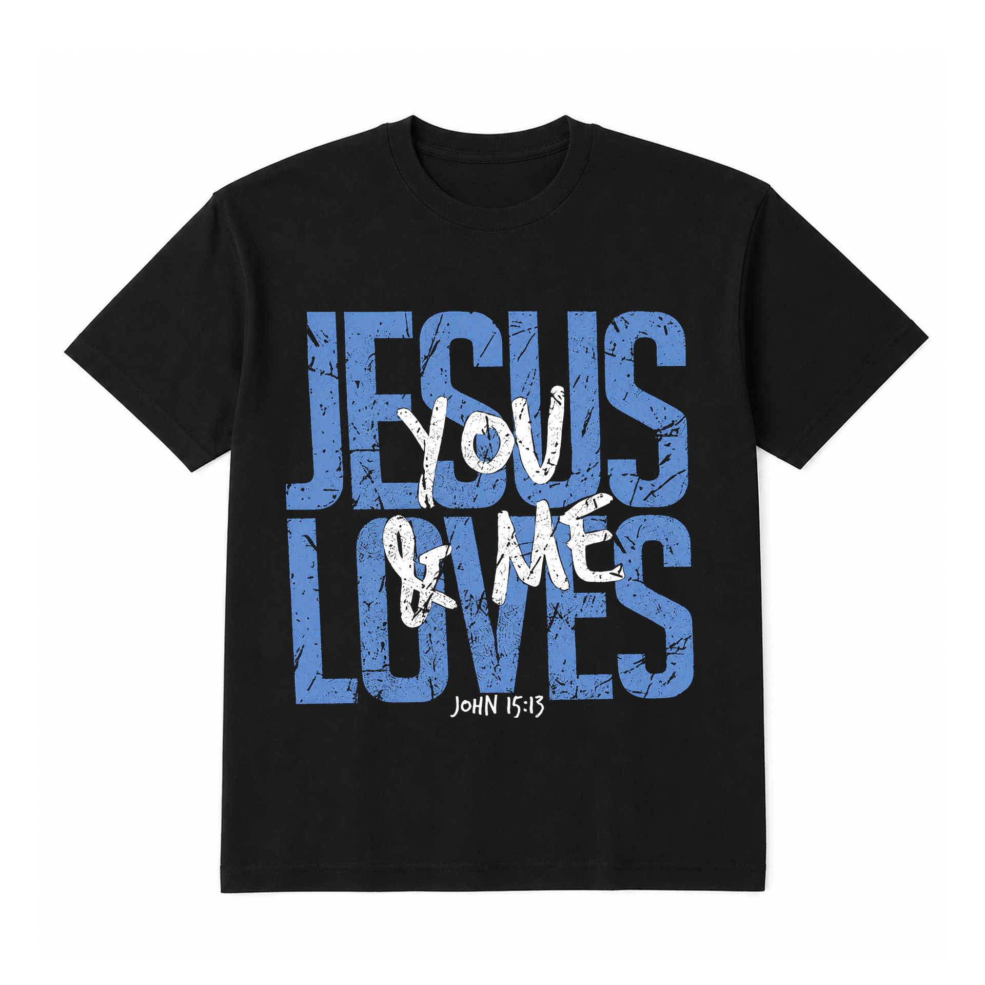 Polera Regular - Jesus loves you & me 2