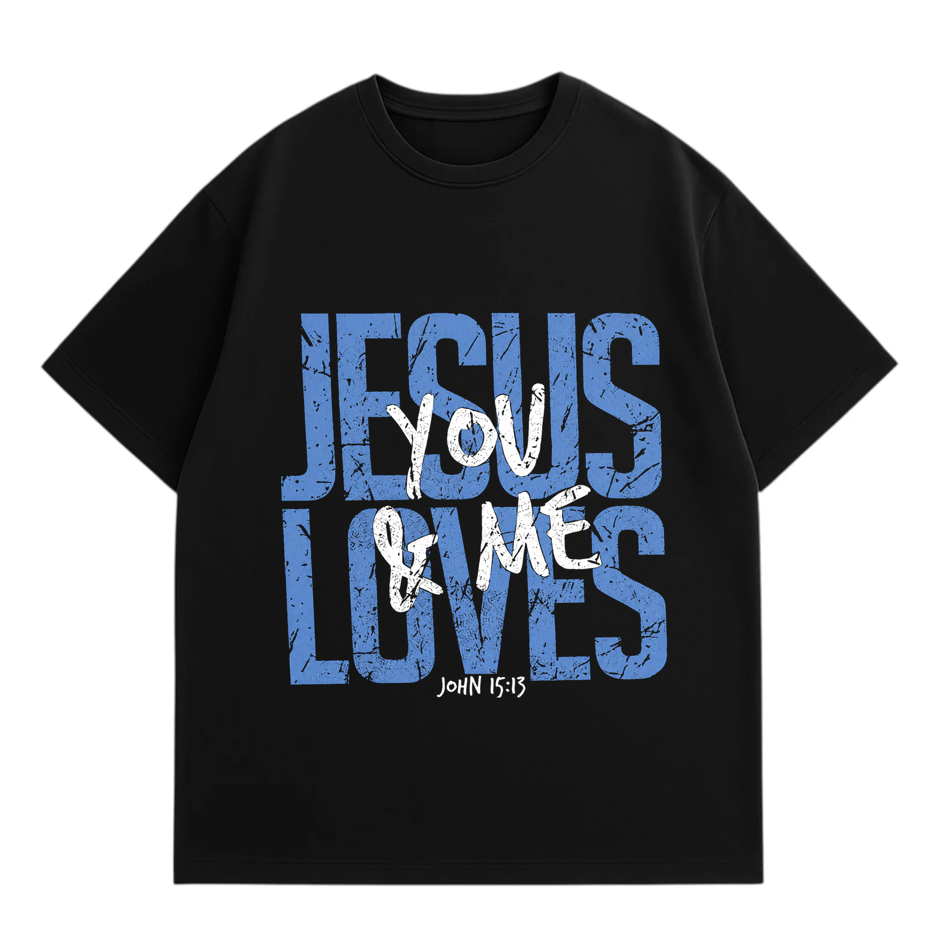 Polera Oversize - Jesus loves you & me 1
