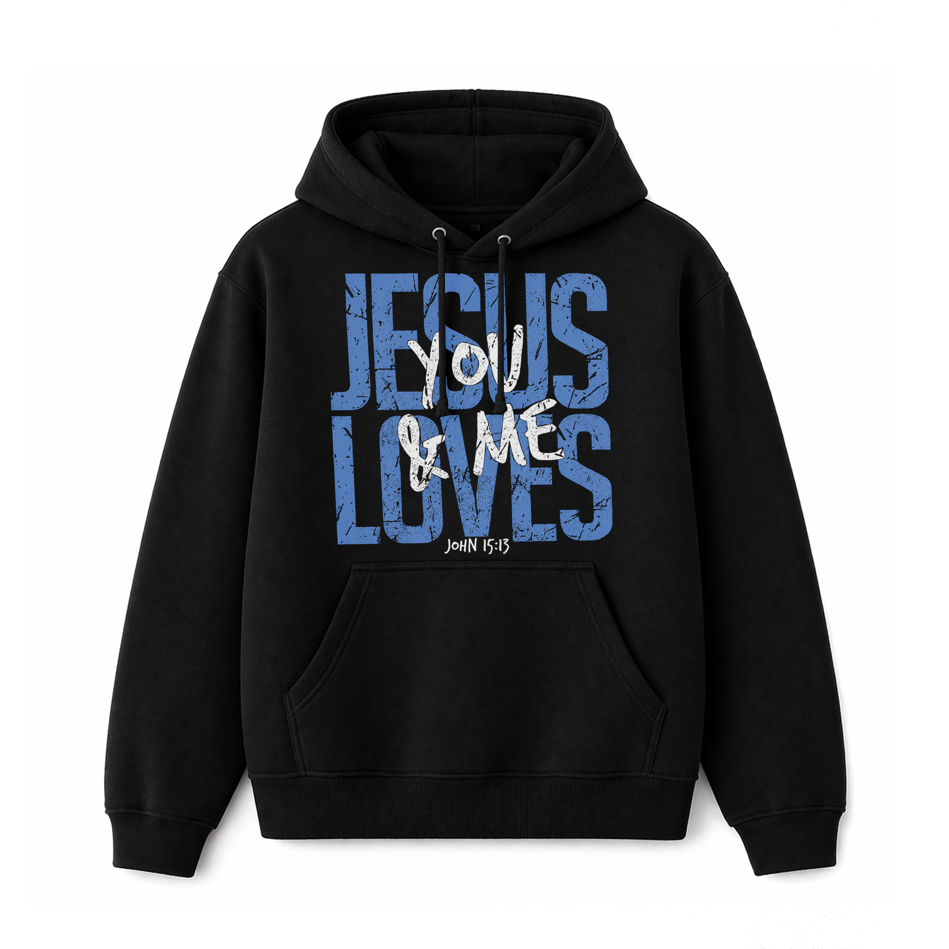 Polerón Hoddie Regular - Jesus loves you & me 1
