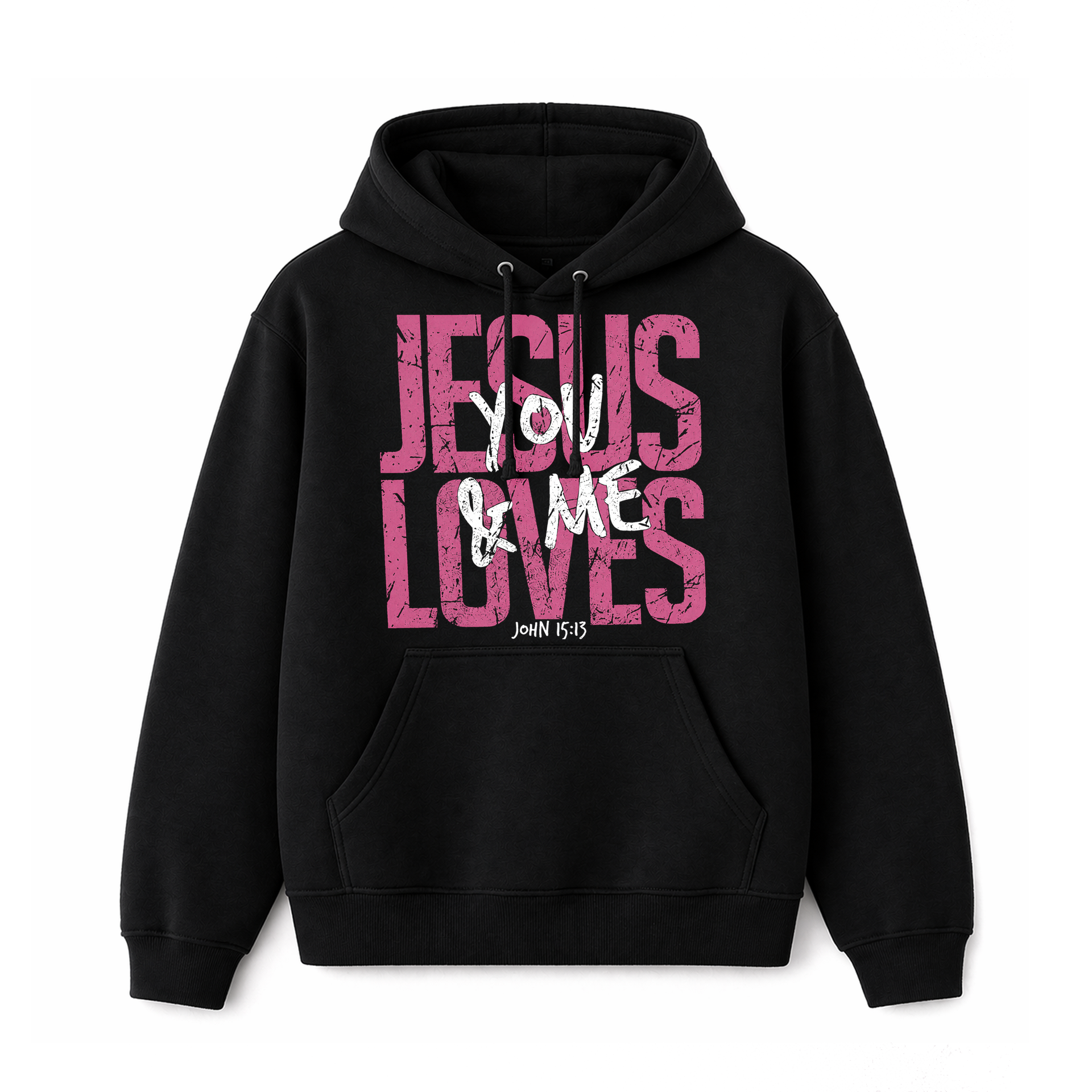 Polerón Hoddie Regular - Jesus loves you & me 2