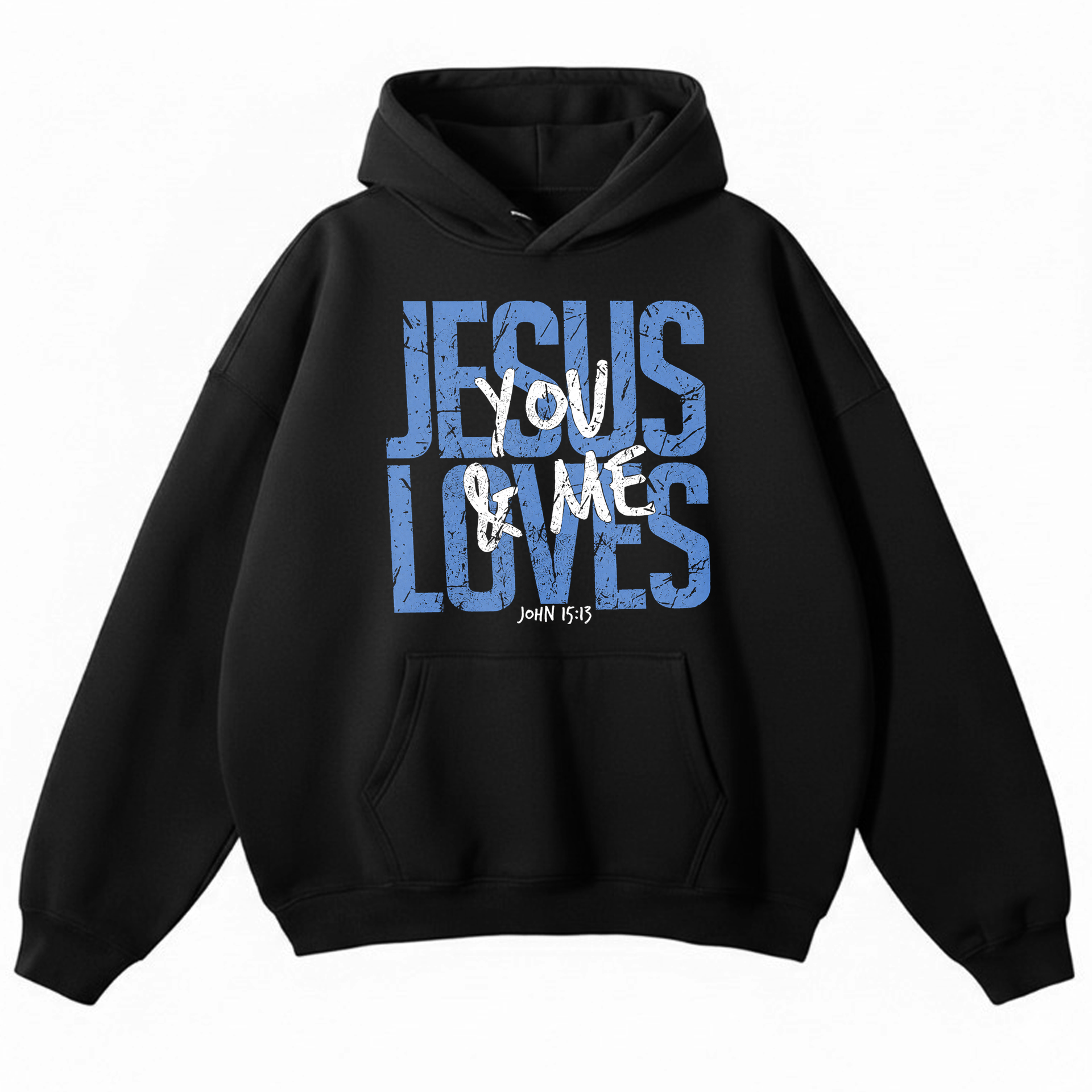 Polerón Hoddie Overbox - Jesus loves you & me 2