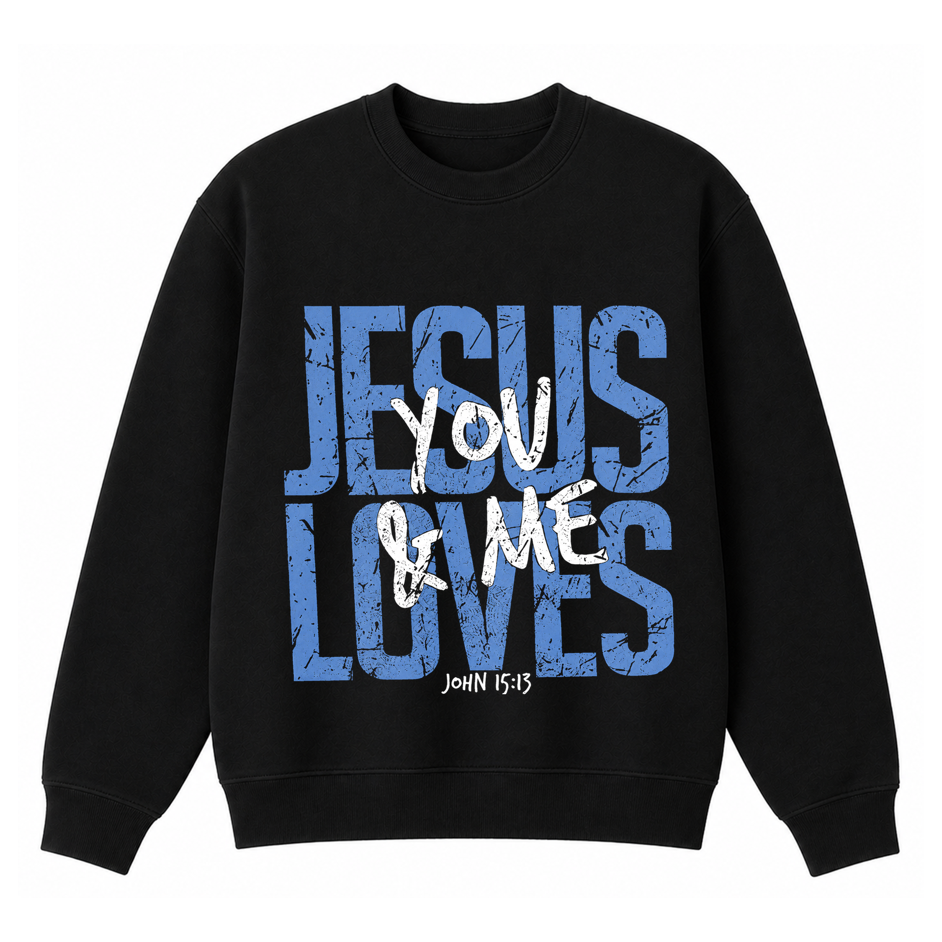 Polerón Crewneck Regular - Jesus loves you & me 1