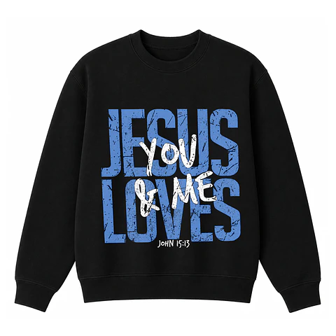 Polerón Crewneck Regular - Jesus loves you & me