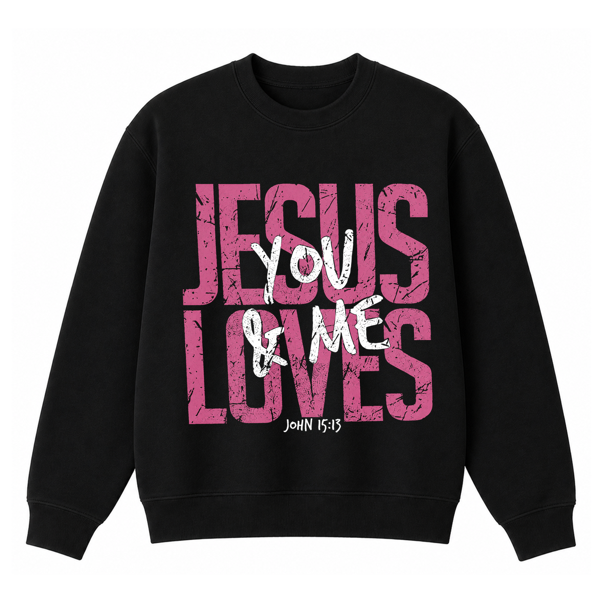 Polerón Crewneck Regular - Jesus loves you & me 2