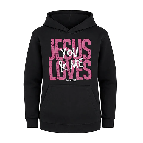 Polerón Hoddie Regular Kids - Jesus loves you & me