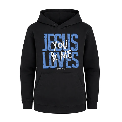Polerón Hoddie Regular Kids - Jesus loves you & me