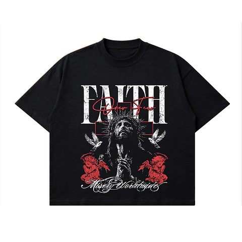 Polera BoxyFit - Faith over fear