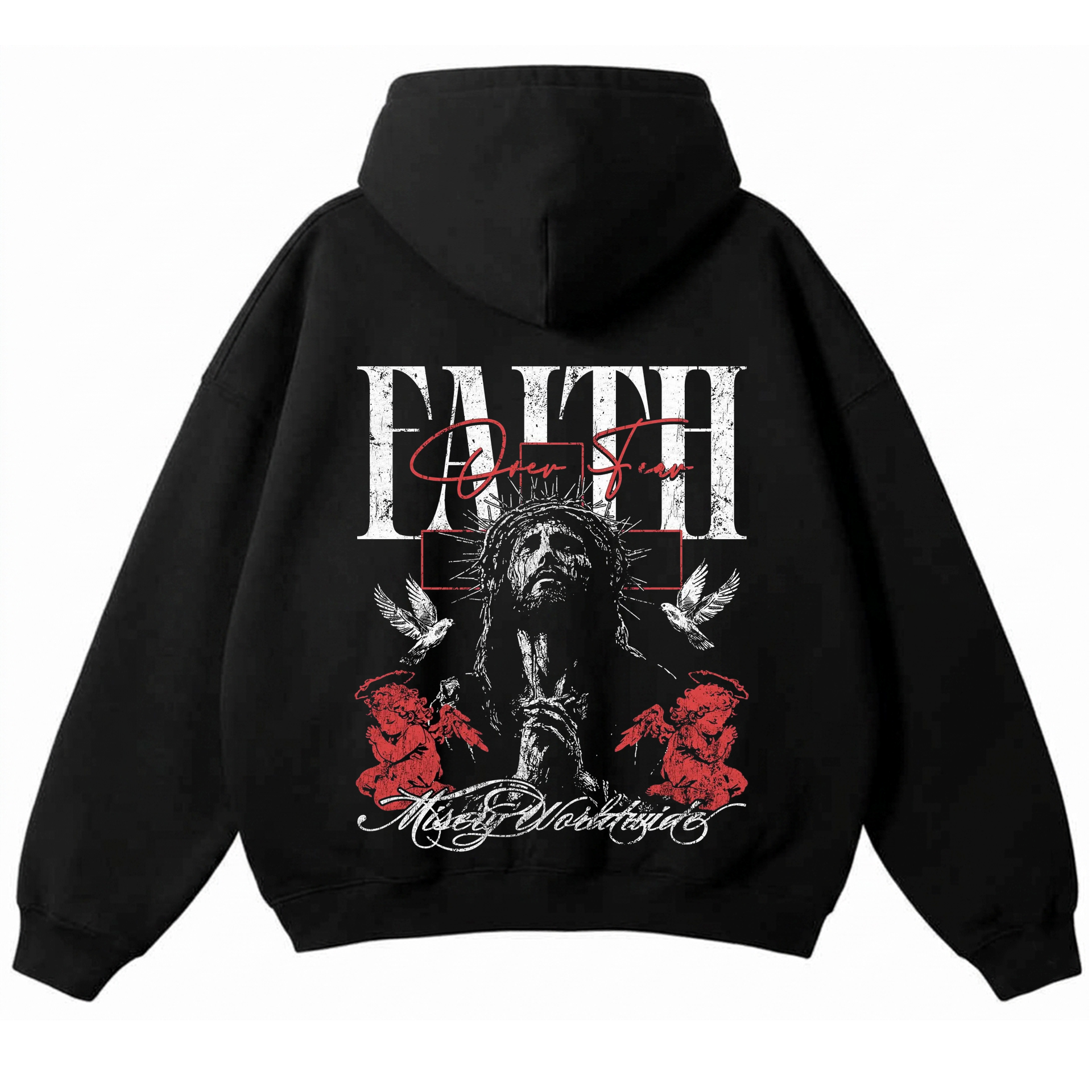 Polerón Hoddie Overbox - Faith over fear 2