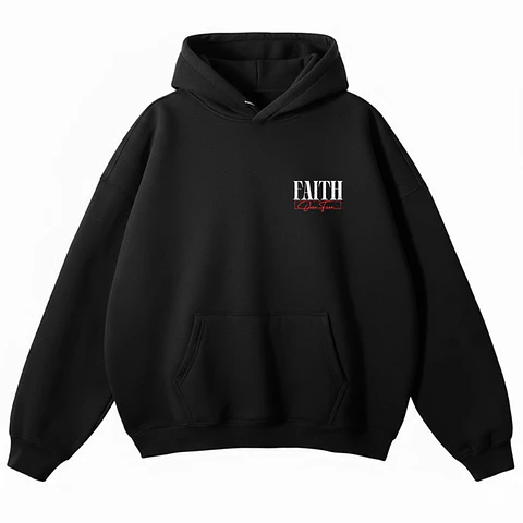 Polerón Hoddie Overbox - Faith over fear