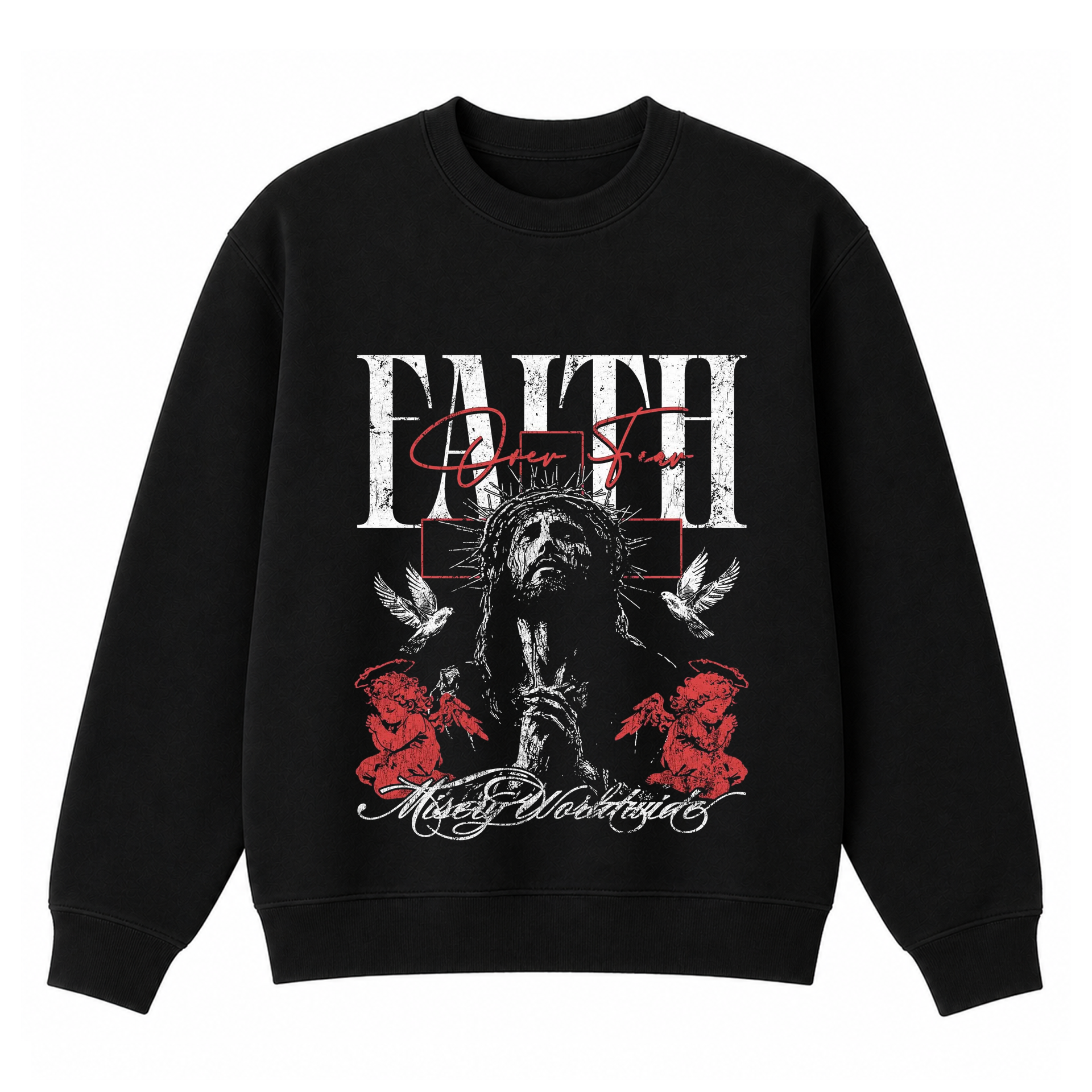 Polerón Crewneck Regular - Faith over fear 1