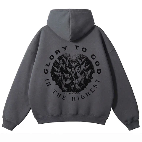 Polerón Hoddie Overbox - Glory to god
