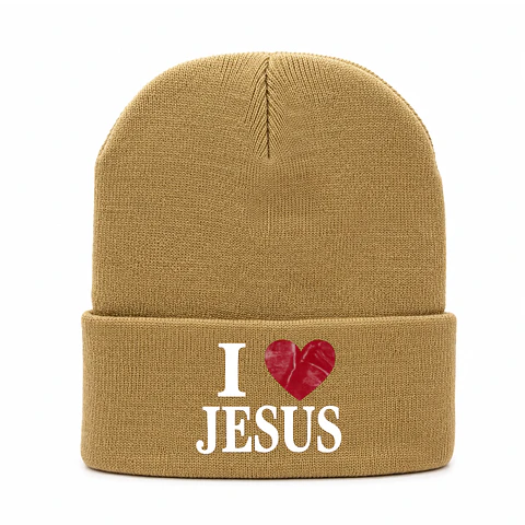 Beanie Khaki - I love jesus