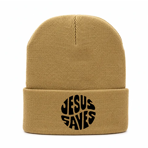 Beanie Khaki - Jesus Saves