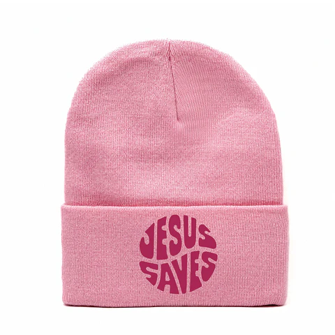 Beanie Rosa - Jesus Saves