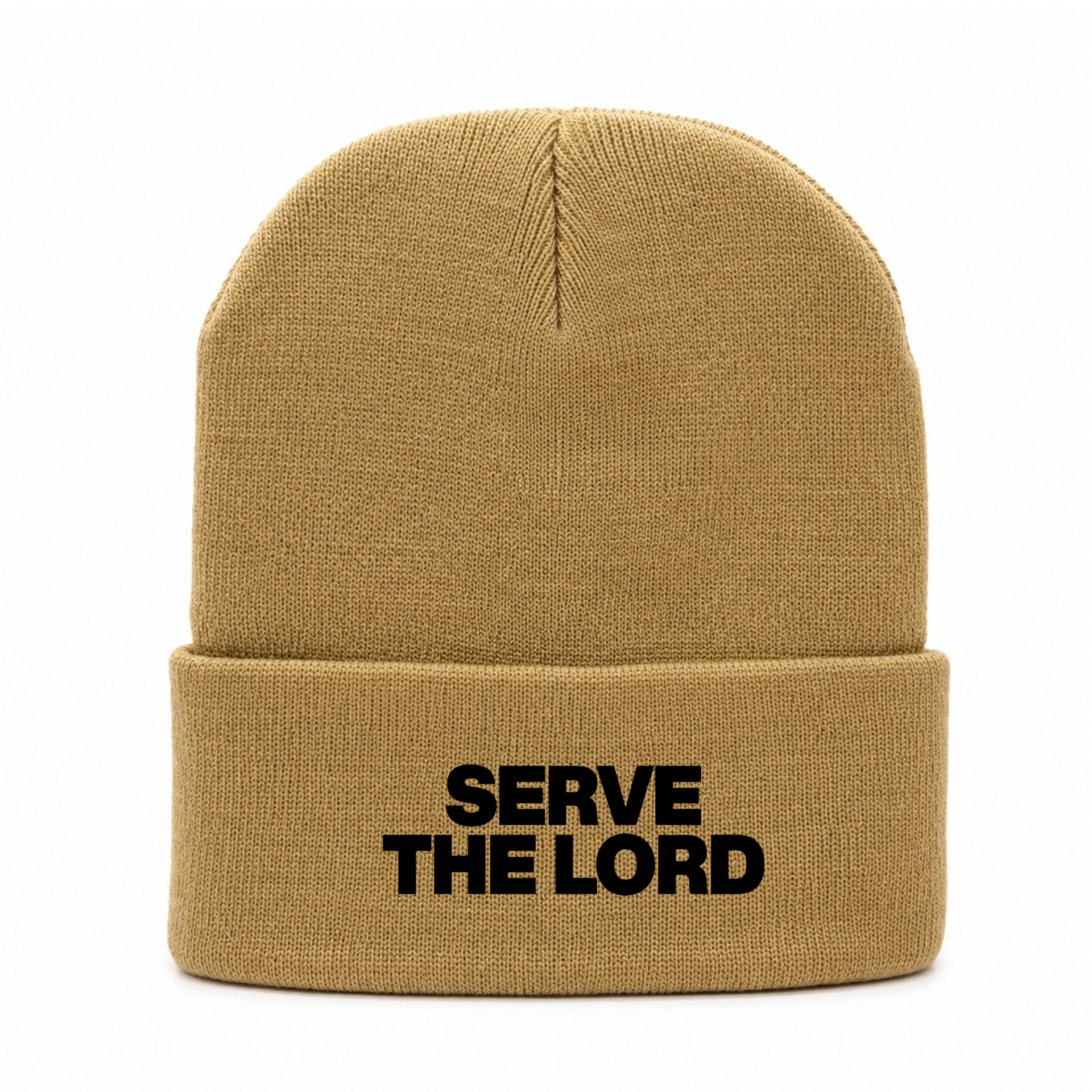Beanie Khaki - Serve the lord 1