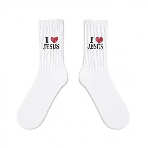 Calcetines Blancos - I love jesus