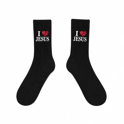 Calcetines Negros - I love Jesus