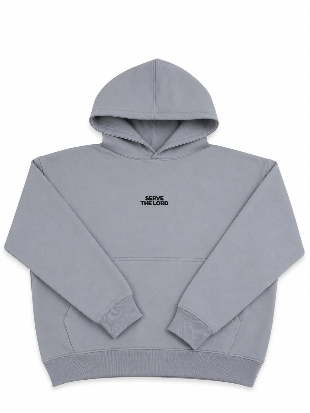 Polerón Hoddie Overbox Gris - Serve the Lord 1