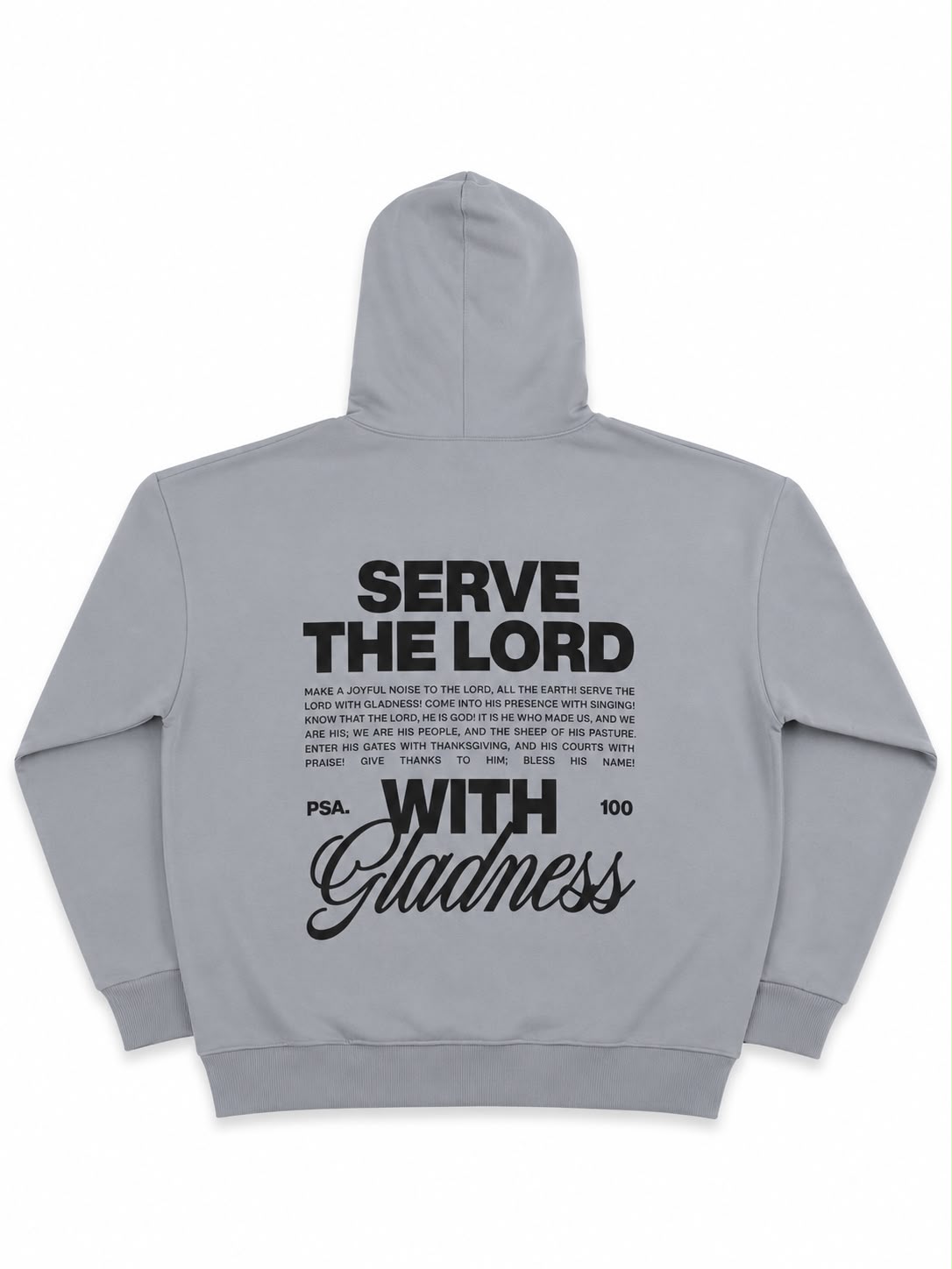 Polerón Hoddie Overbox Gris - Serve the Lord 2