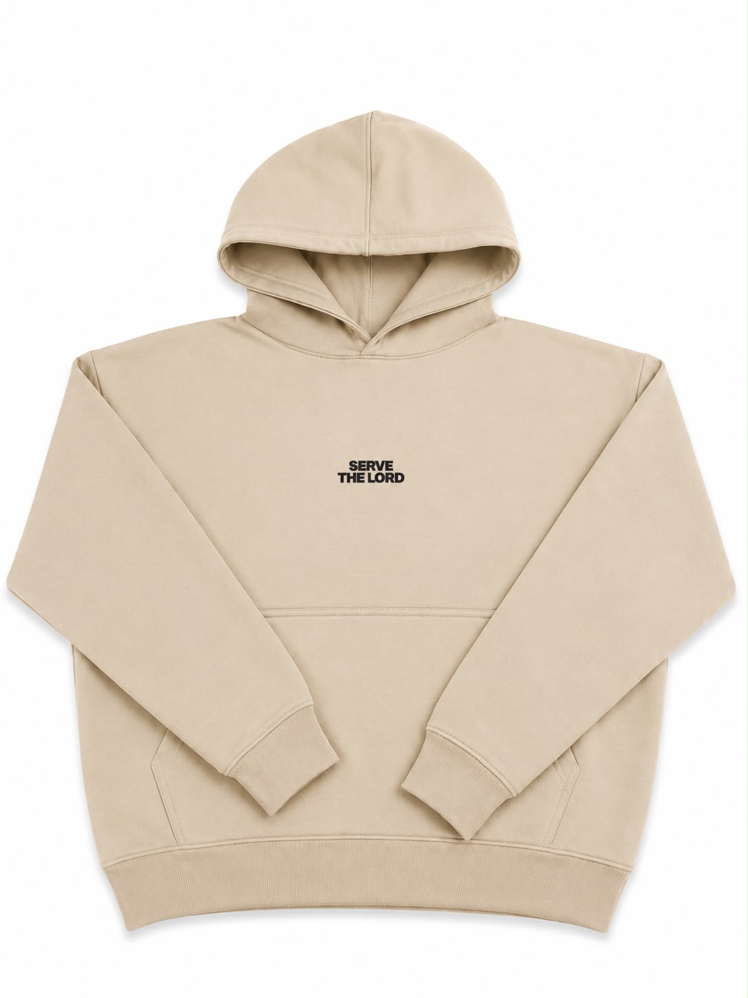 Polerón Hoddie Overbox Beige - Serve the Lord 1
