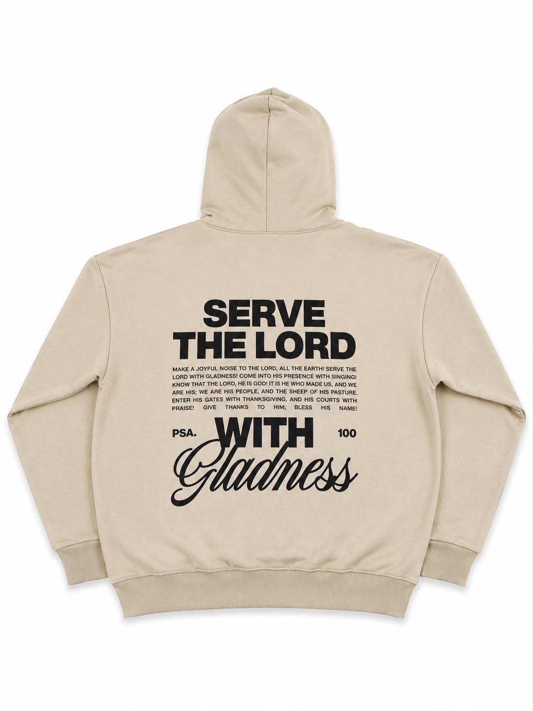 Polerón Hoddie Overbox Beige - Serve the Lord 2