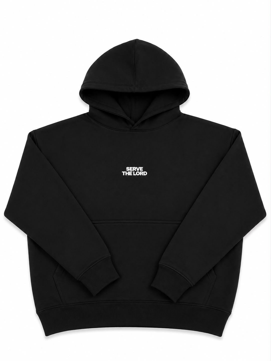 Polerón Hoddie Overbox Negro - Serve the Lord 1