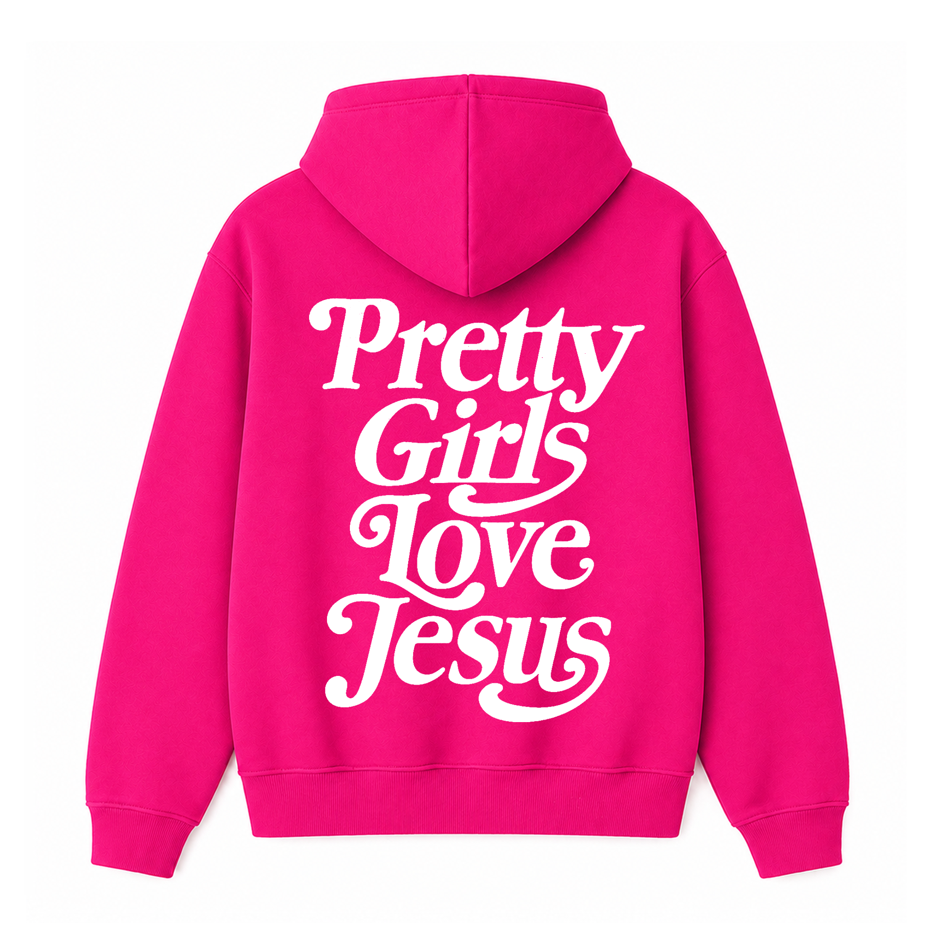 Polerón Hoddie Regular Fucsia Blanco - Pretty girls love Jesus 1
