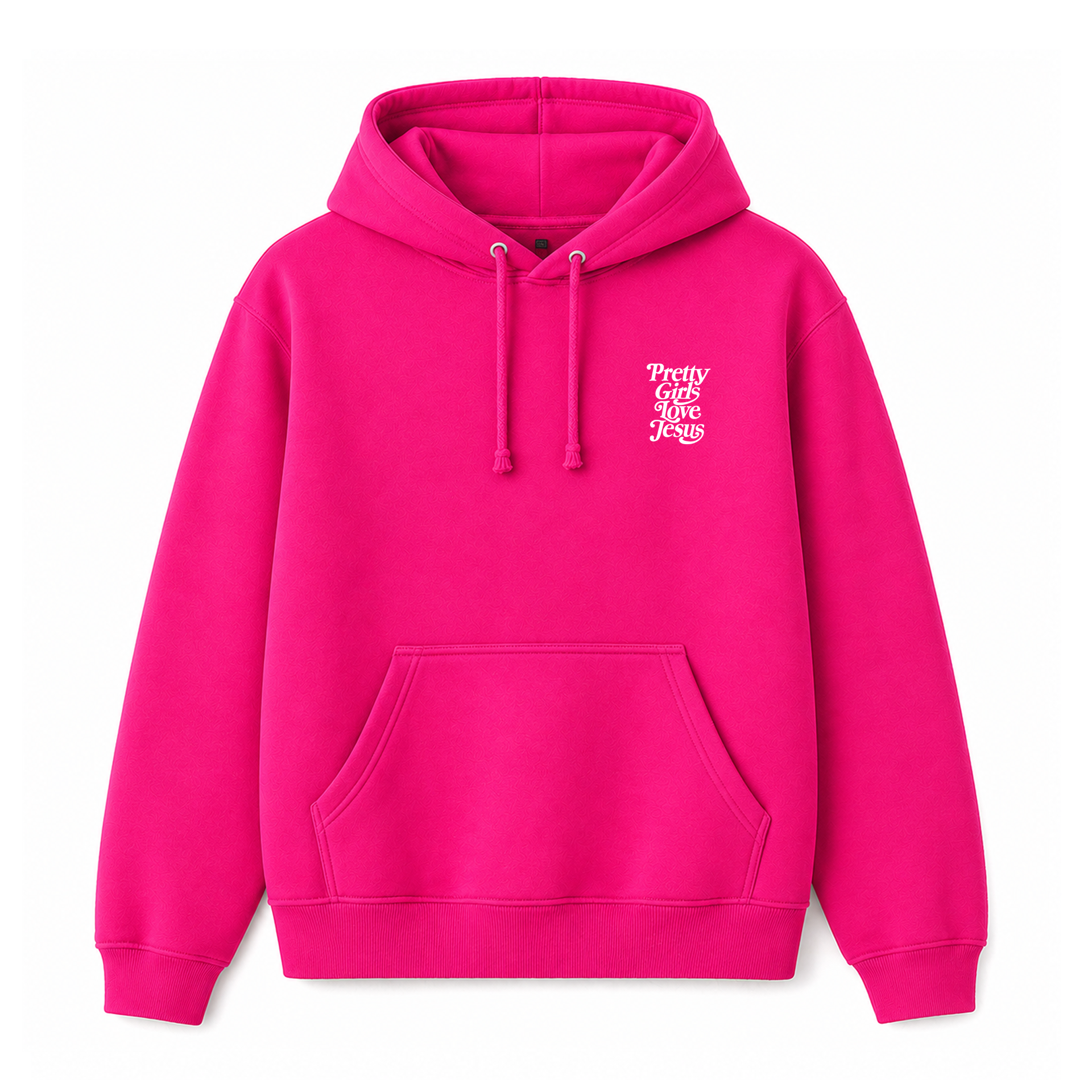 Polerón Hoddie Regular Fucsia Blanco - Pretty girls love Jesus 2