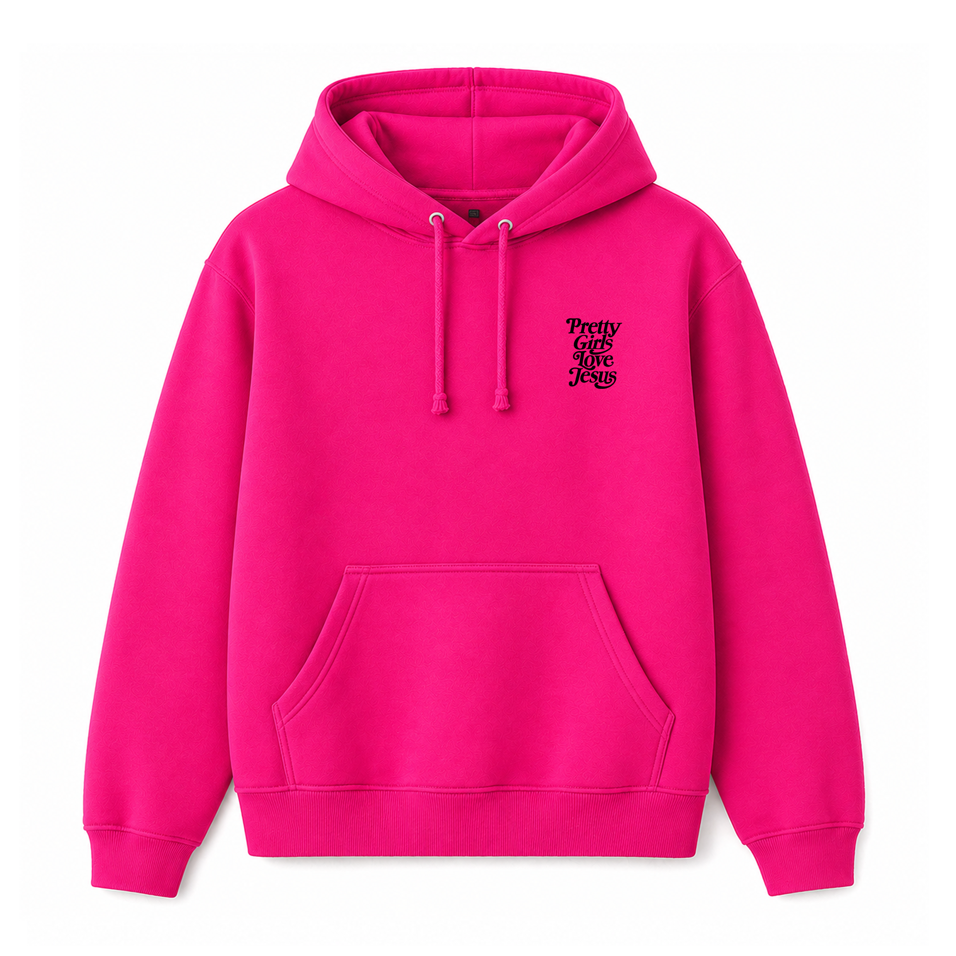 Polerón Hoddie Regular Fucsia Negro - Pretty girls love Jesus 2