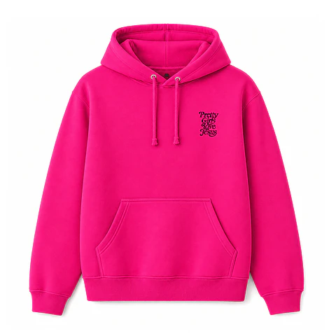 Polerón Hoddie Regular Fucsia Negro - Pretty girls love Jesus
