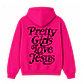 Polerón Hoddie Regular Fucsia Negro - Pretty girls love Jesus - Miniatura 1