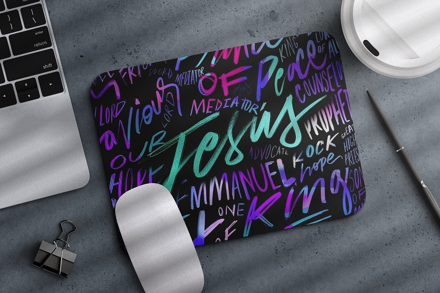 Mouse pad Jesus Name 1