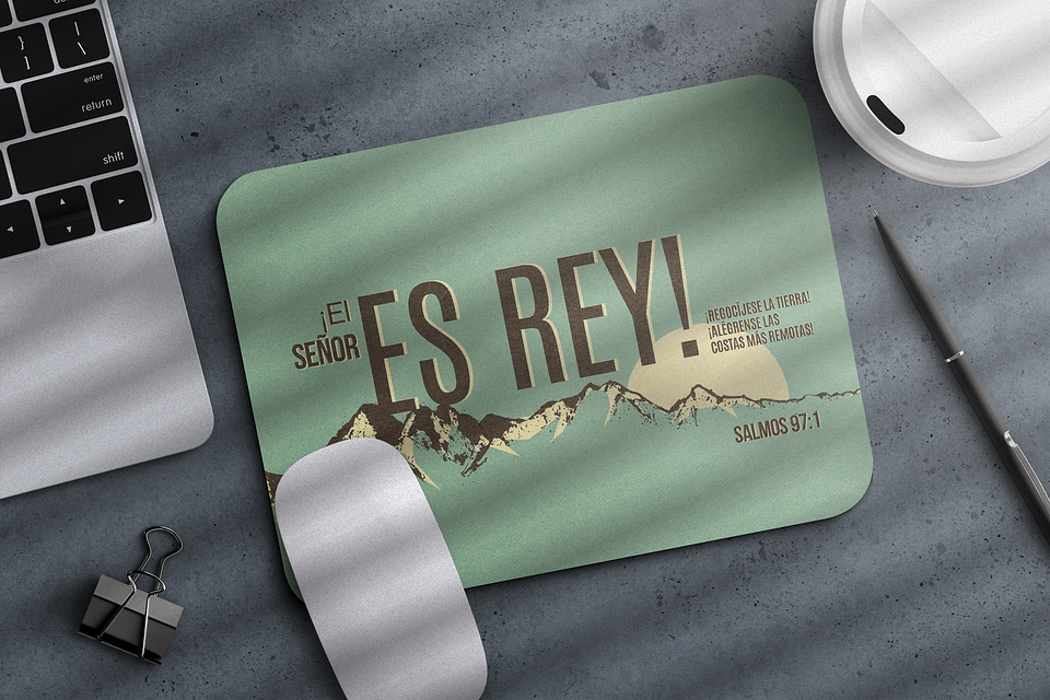 Mouse pad El Señor es Rey 1