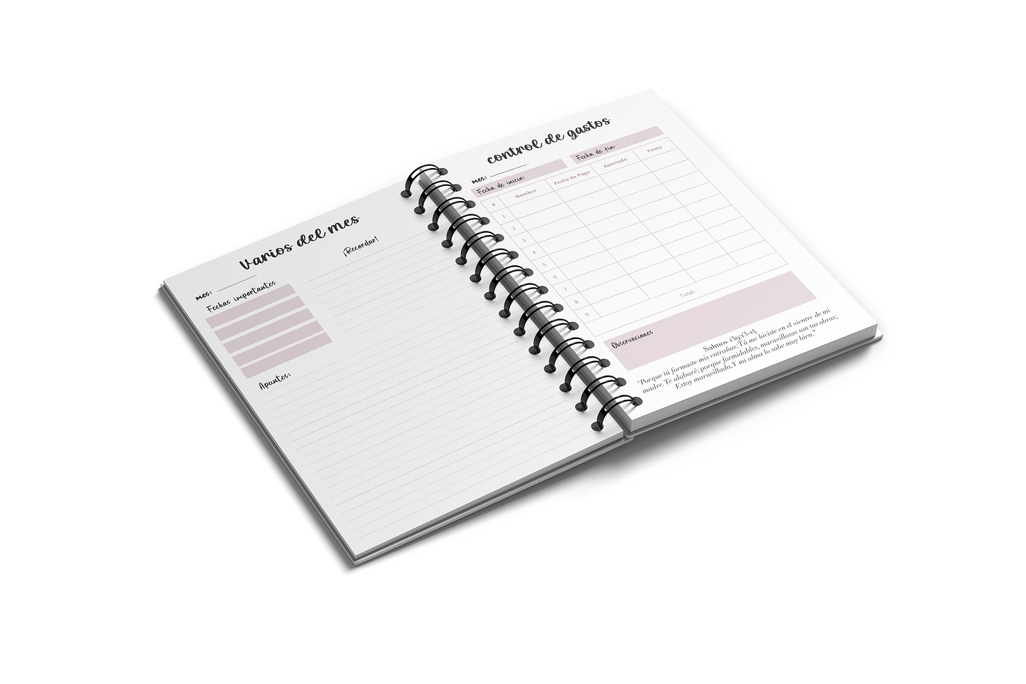 Agenda Esfuérzate y sé valiente 2