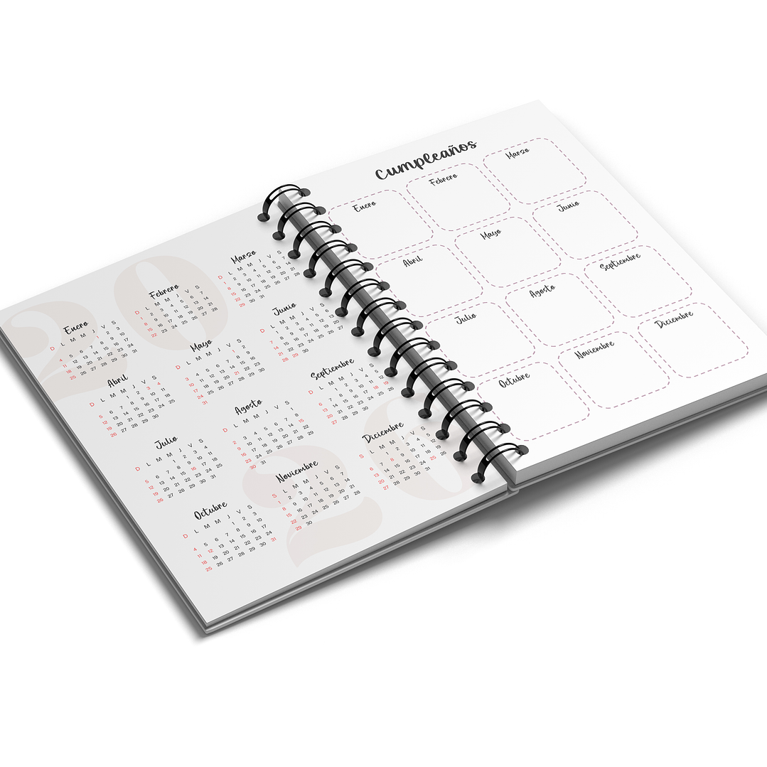 Agenda León Color Blanco 3