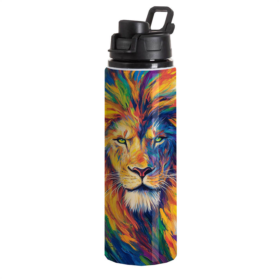 Botella Aluminio Tapa Click León Colores  1