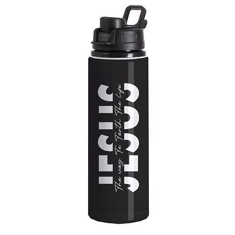 Botella Aluminio Tapa Click Jesus The Way