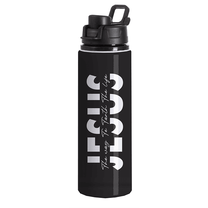 Botella Aluminio Tapa Click Jesus The Way 1