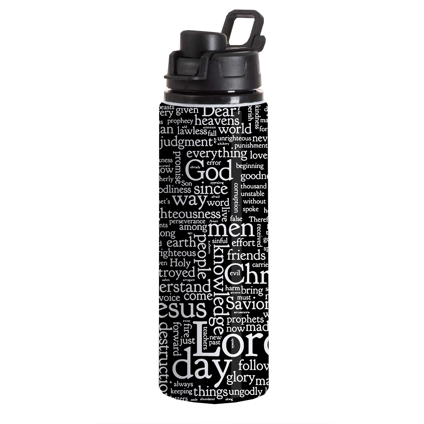 Botella Aluminio Tapa Click Jesus Lord 1