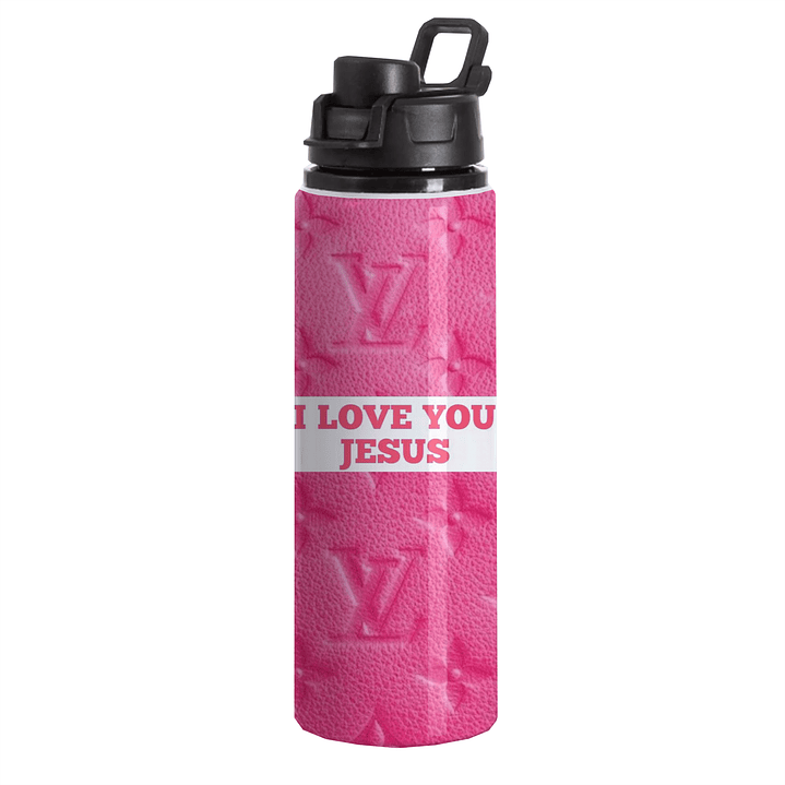Botella Aluminio Tapa Click I Love you Jesus 1